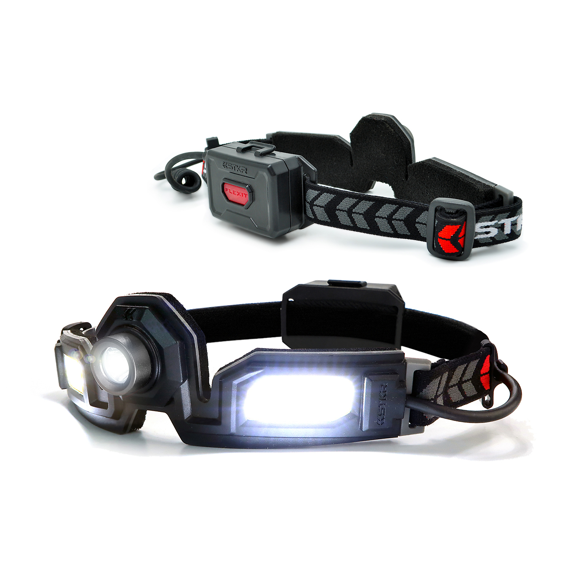 STKR Concepts FLEXiT Headlamp 3.0 - 300 Lumens, LED, 6 Modes, 240° Halo Lighting, Model# 14204